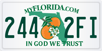 FL license plate 2442FI