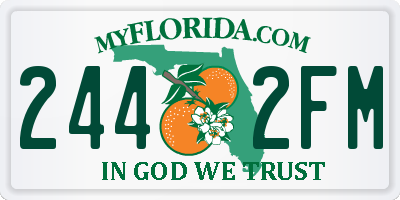 FL license plate 2442FM