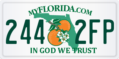 FL license plate 2442FP