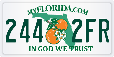 FL license plate 2442FR