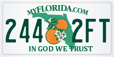 FL license plate 2442FT