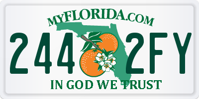 FL license plate 2442FY