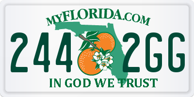 FL license plate 2442GG