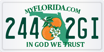 FL license plate 2442GI
