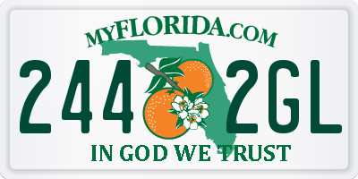 FL license plate 2442GL