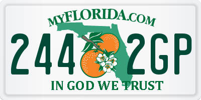 FL license plate 2442GP