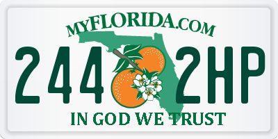 FL license plate 2442HP