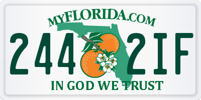 FL license plate 2442IF