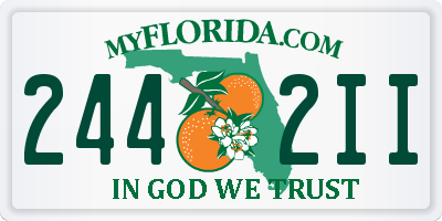 FL license plate 2442II