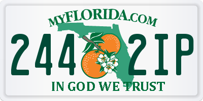 FL license plate 2442IP