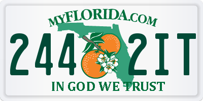 FL license plate 2442IT