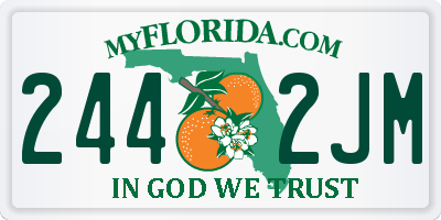 FL license plate 2442JM