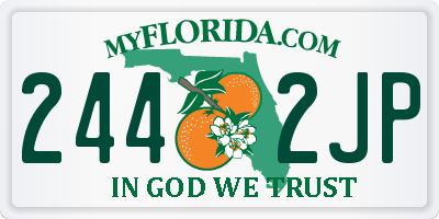 FL license plate 2442JP