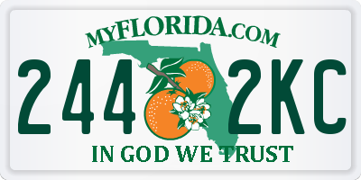 FL license plate 2442KC