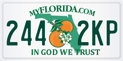 FL license plate 2442KP
