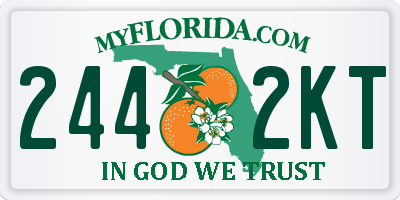 FL license plate 2442KT