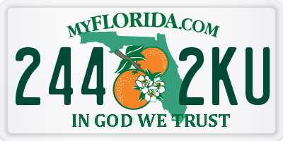 FL license plate 2442KU