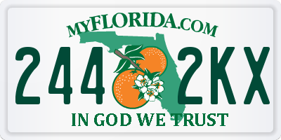 FL license plate 2442KX