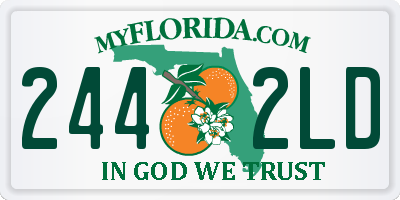 FL license plate 2442LD