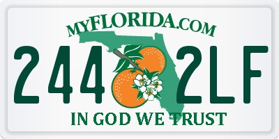 FL license plate 2442LF