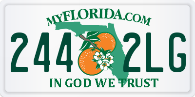 FL license plate 2442LG