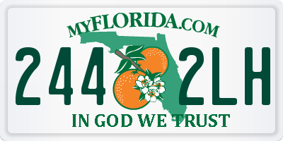 FL license plate 2442LH