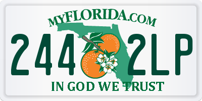 FL license plate 2442LP