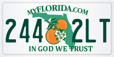 FL license plate 2442LT