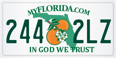 FL license plate 2442LZ