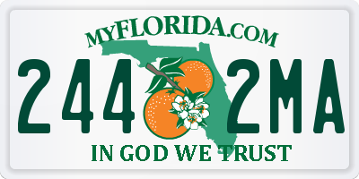 FL license plate 2442MA