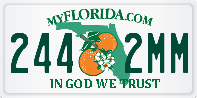 FL license plate 2442MM
