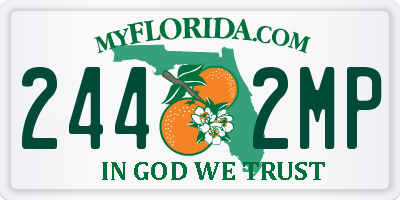 FL license plate 2442MP