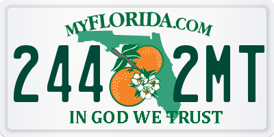 FL license plate 2442MT
