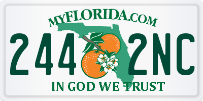 FL license plate 2442NC