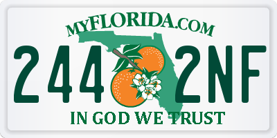 FL license plate 2442NF