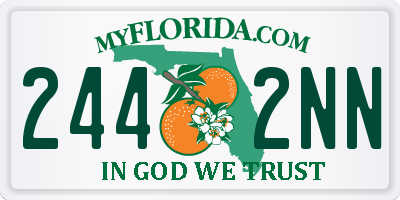 FL license plate 2442NN