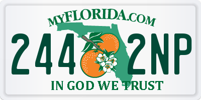 FL license plate 2442NP