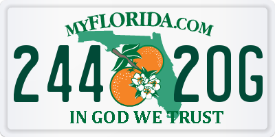 FL license plate 2442OG