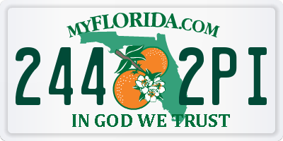 FL license plate 2442PI