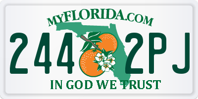 FL license plate 2442PJ