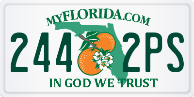 FL license plate 2442PS