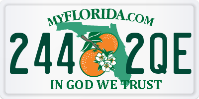 FL license plate 2442QE