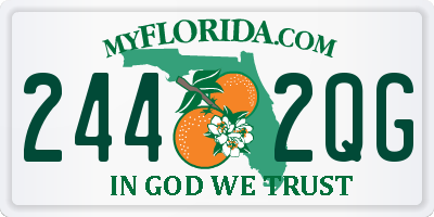 FL license plate 2442QG
