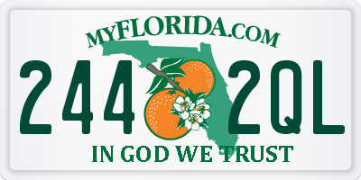 FL license plate 2442QL