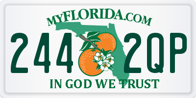 FL license plate 2442QP