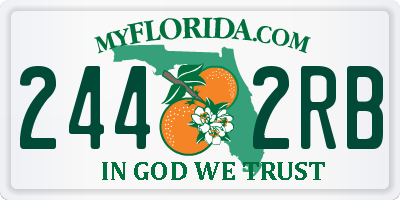 FL license plate 2442RB