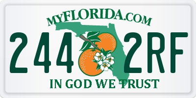 FL license plate 2442RF