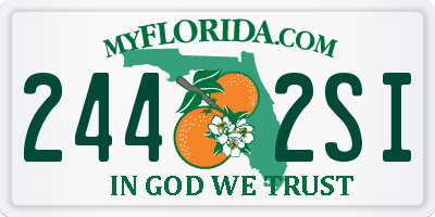 FL license plate 2442SI