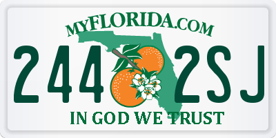 FL license plate 2442SJ
