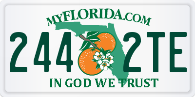 FL license plate 2442TE
